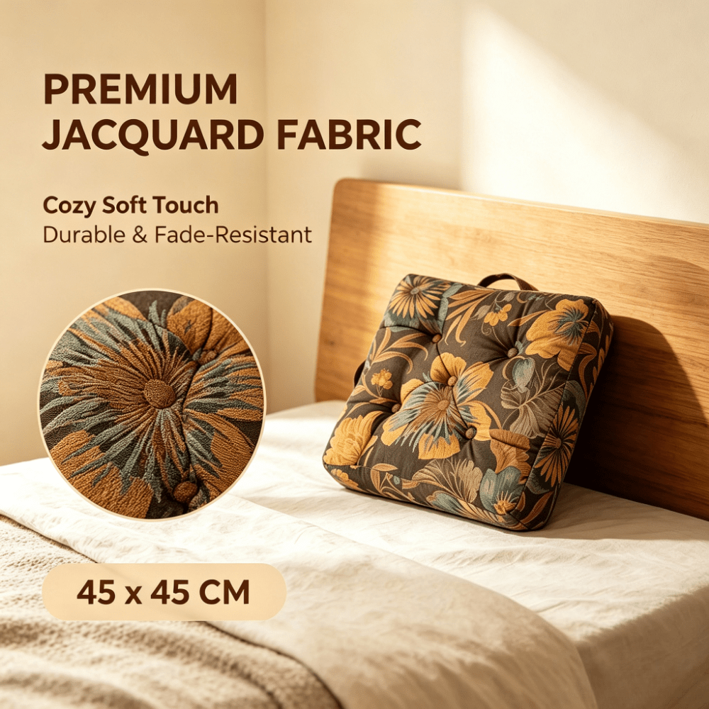 Coussin de chaise en velours côtelé 45x45 cm, avec poignée
