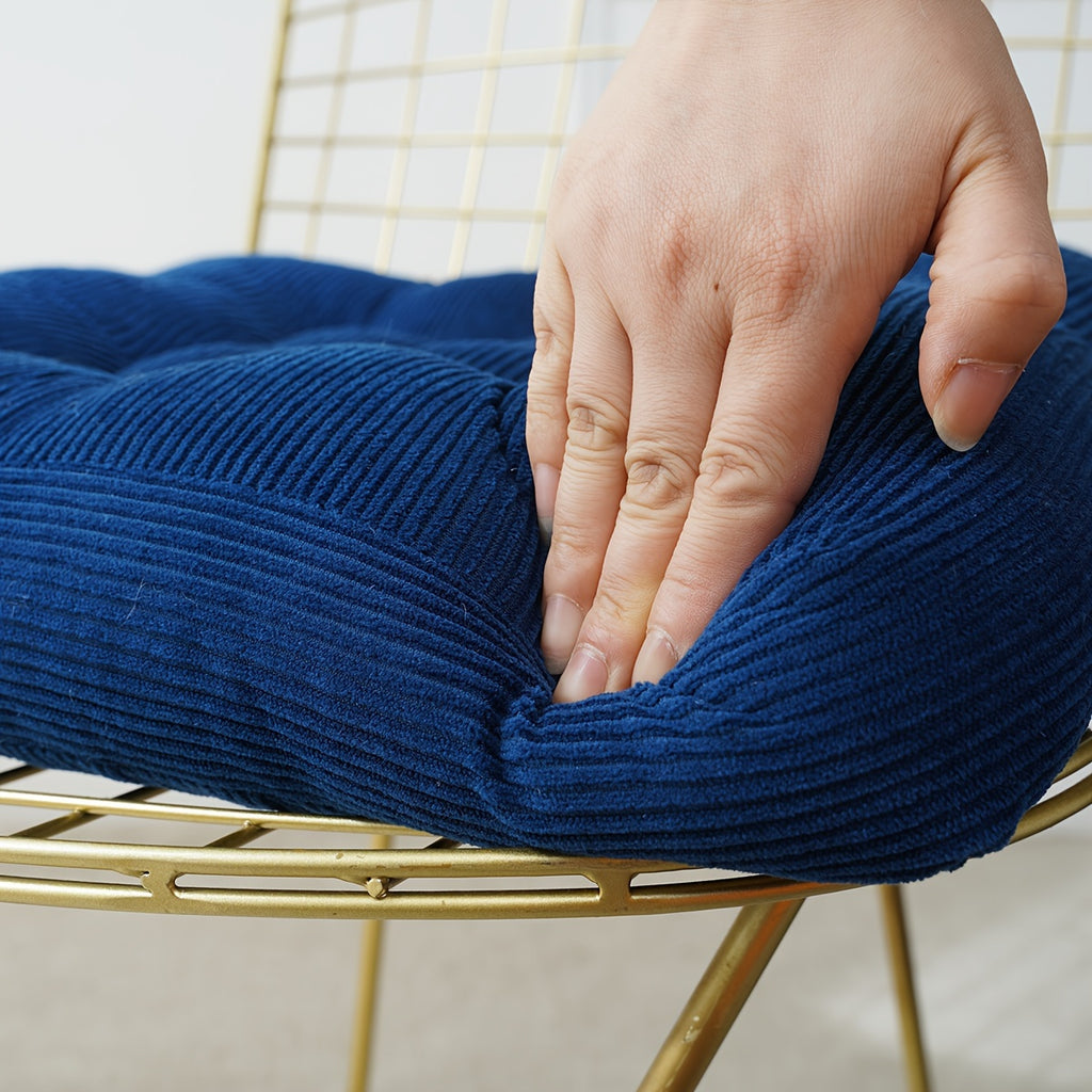 Coussin de chaise en velours côtelé 45x45 cm, avec poignée