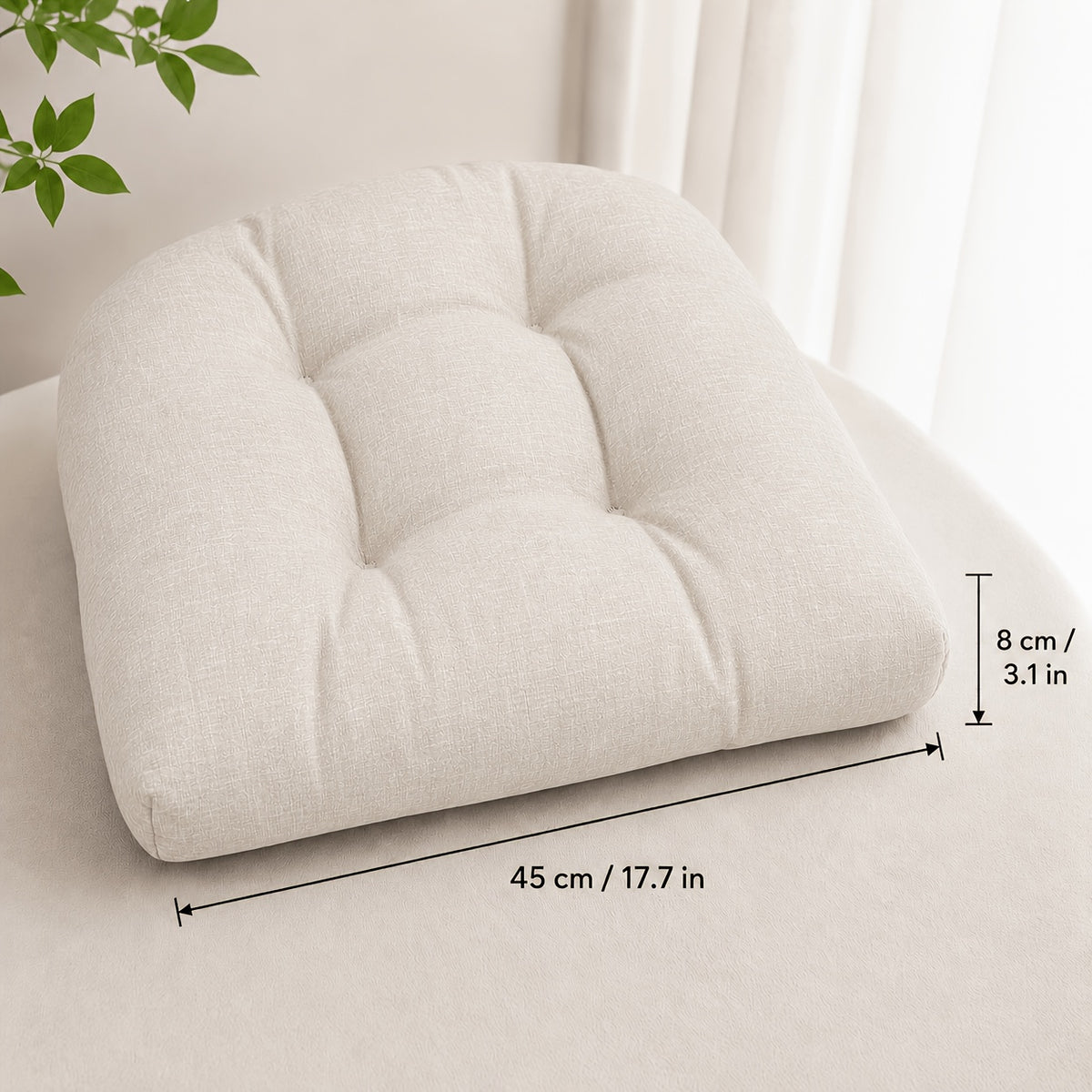 Coussins d'assise d'extérieur 45 cm, lot de 2 enduits PU