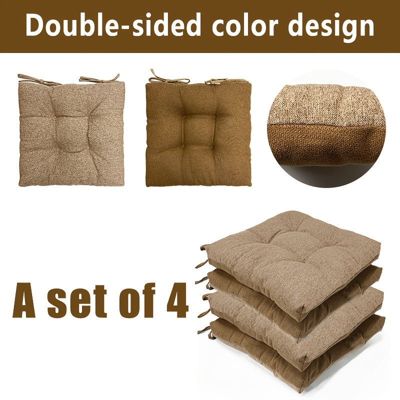Marron - Bicolore / 4 pièces