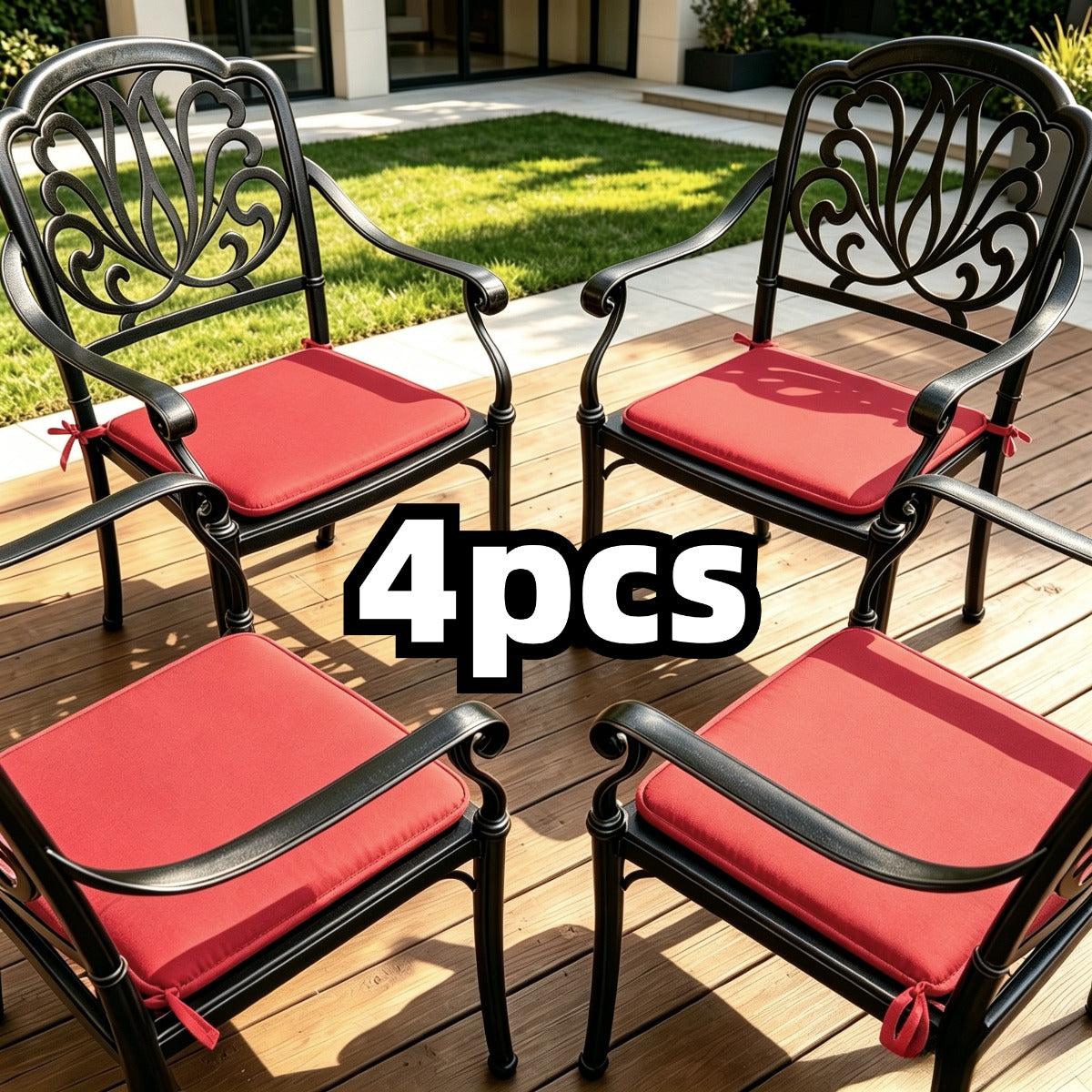 Ensemble Moderne Rouge de 4 Pièces