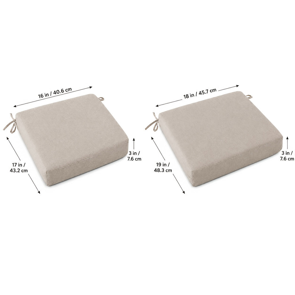 Coussins de chaise d'extérieur 43x40 cm, lot de 2 zippés