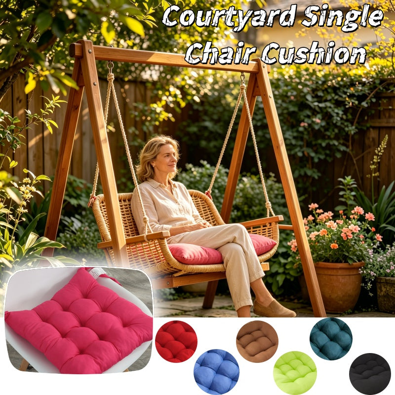 Coussins de chaise d'extérieur capitonnés à liens, lot de 2