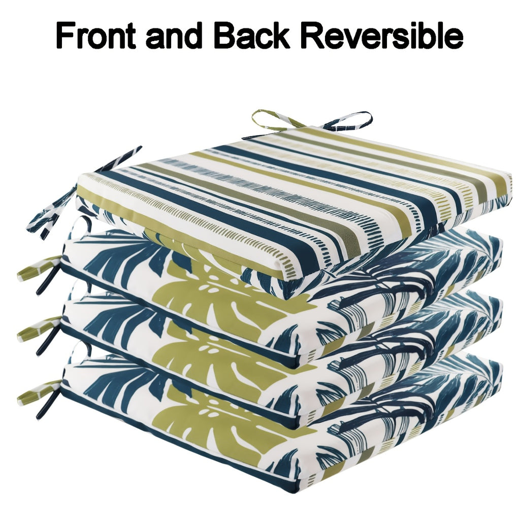 Coussins de chaise de jardin réversibles, lot de 2 ou 4