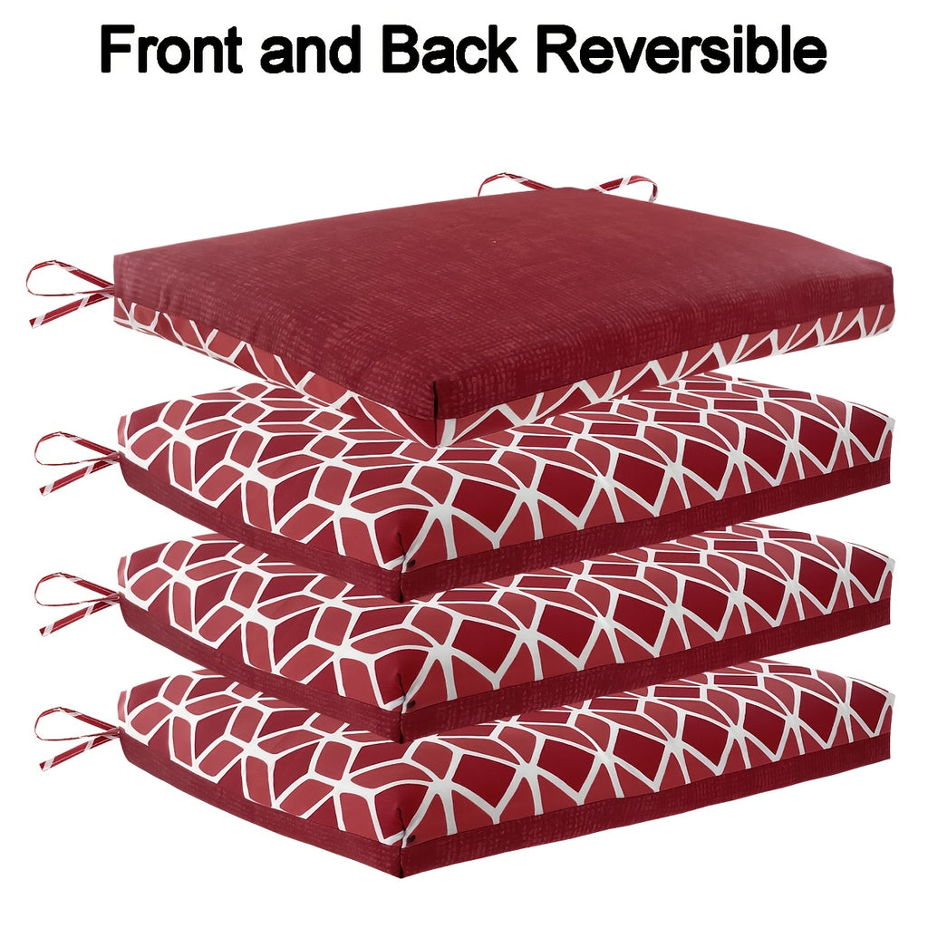 Coussins de chaise de jardin réversibles, lot de 2 ou 4