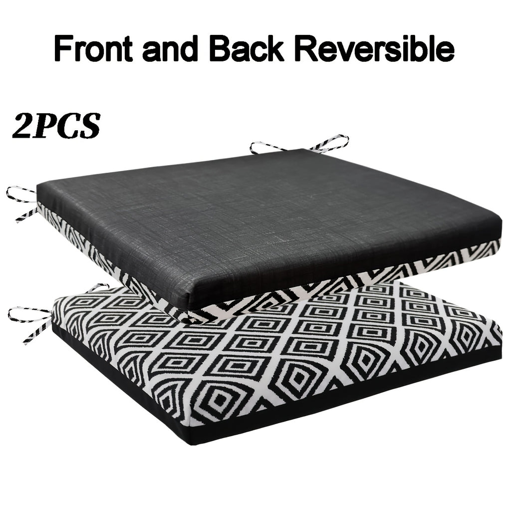 Motif de diamant concentrique noir + motif noir / 2 pièces