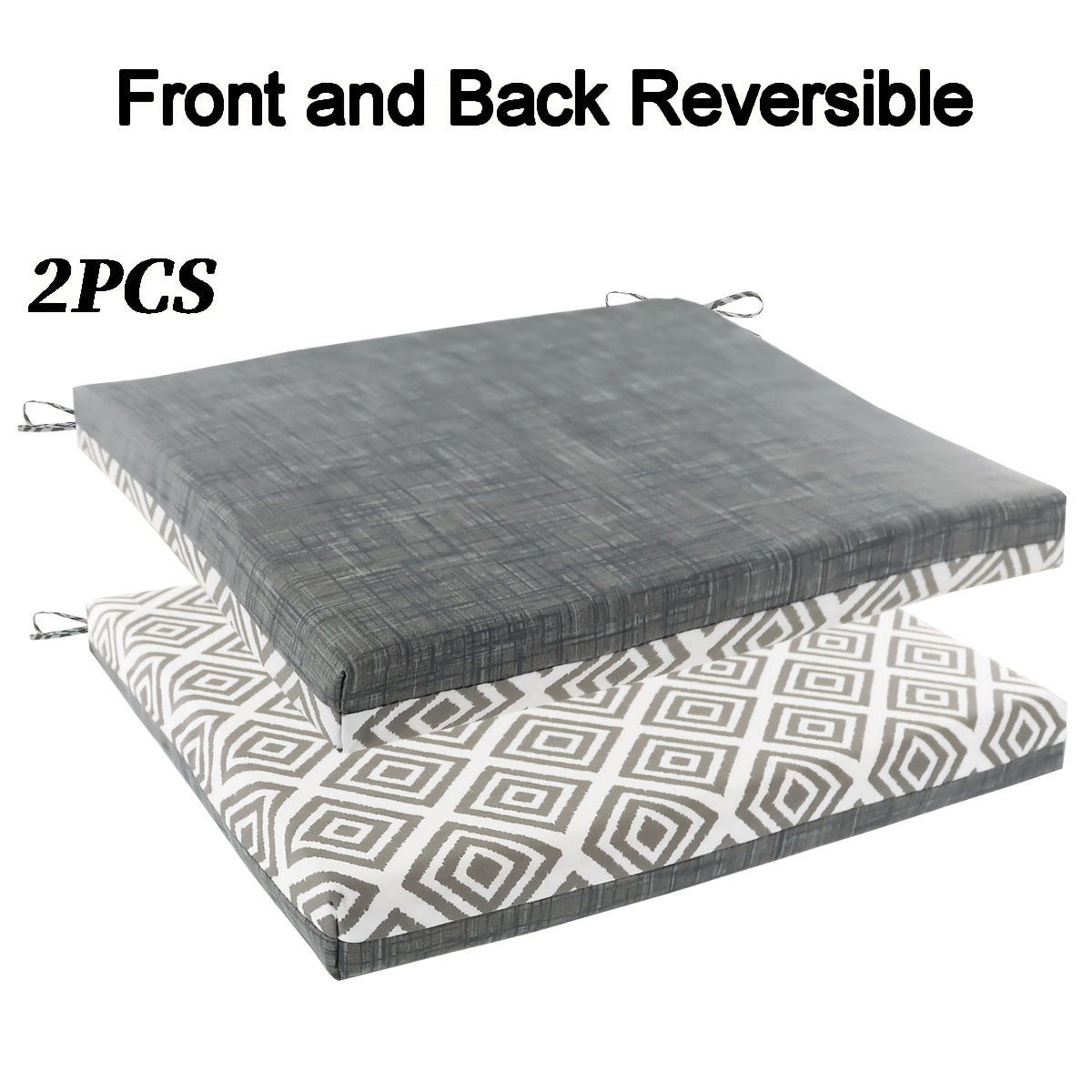 Motif de diamant concentrique gris + motif gris / 2 pièces