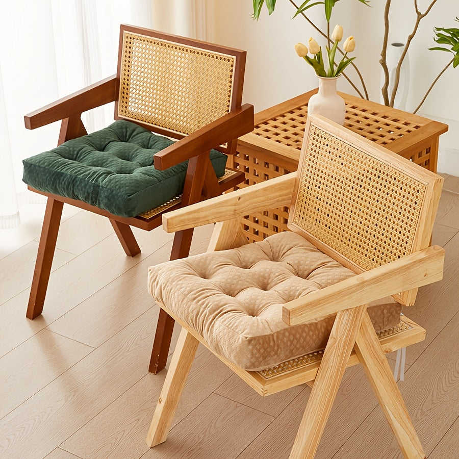 Coussins de chaise épais en peluche courte, lot de 2, 4 ou 6