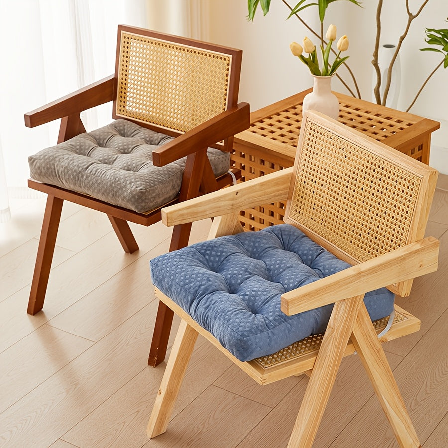 Coussins de chaise épais en peluche courte, lot de 2, 4 ou 6