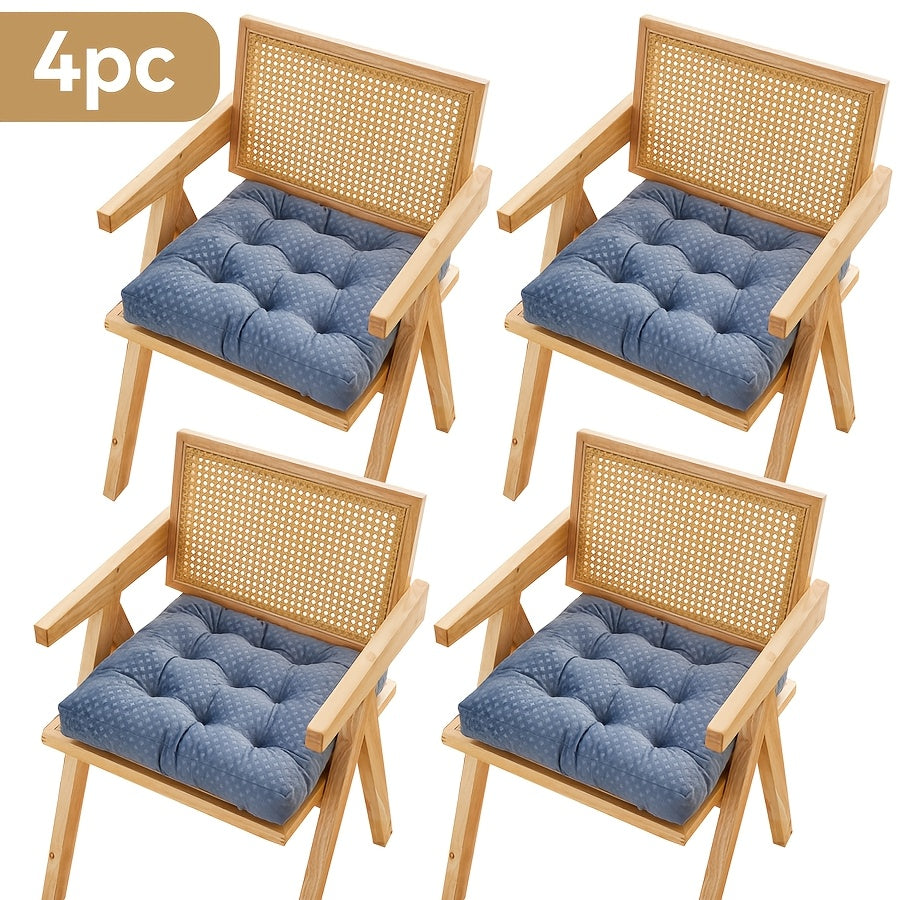 Coussins de chaise épais en peluche courte, lot de 2, 4 ou 6 — vue 9