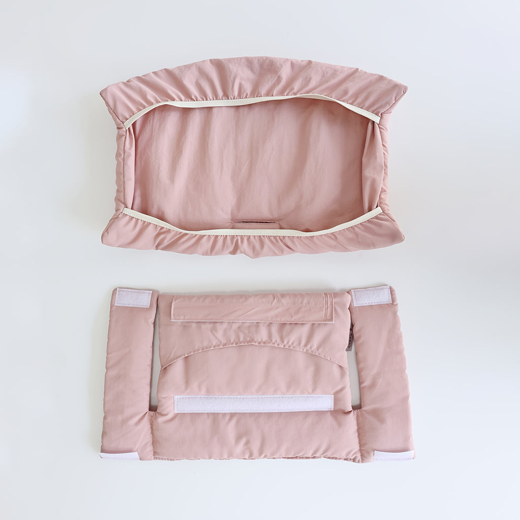 Coussin de chaise haute uni, garde-corps gainé, 4 teintes