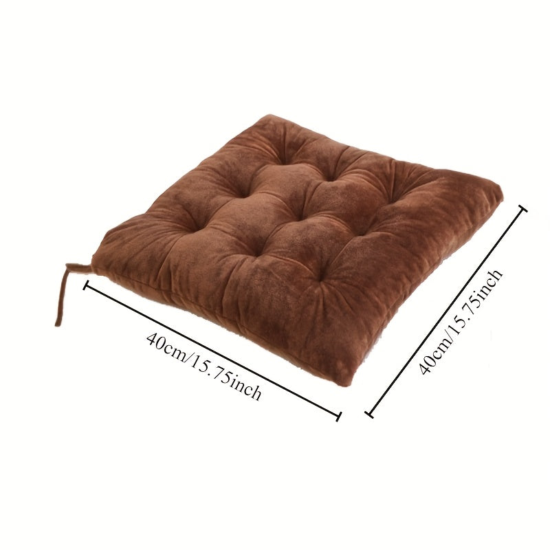 Galette de chaise 40x40 capitonnée, mousse à mémoire, lot de 6