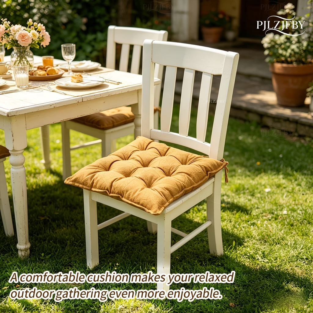 Galette de chaise carrée 45 x 45 cm marbrée, lot de 4 ou 6