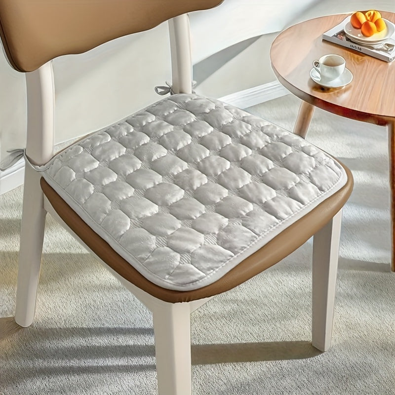 Galette de chaise matelassée fine, 40 x 40 ou 45 x 45 cm