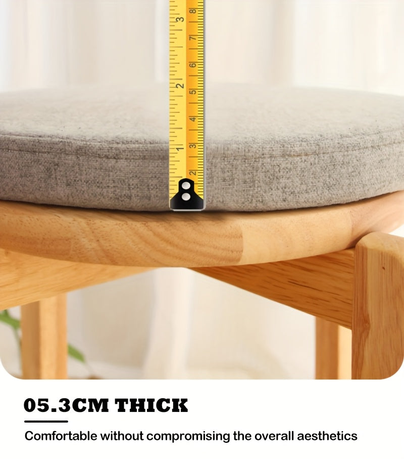Galette de chaise ronde Ø 30 cm déhoussable et antidérapante