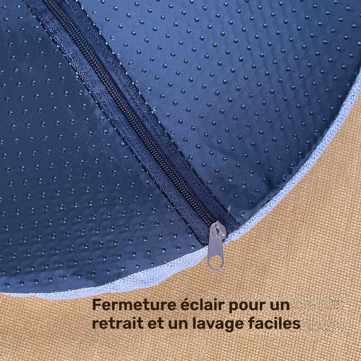 Galette de chaise ronde Ø 30 cm déhoussable et antidérapante