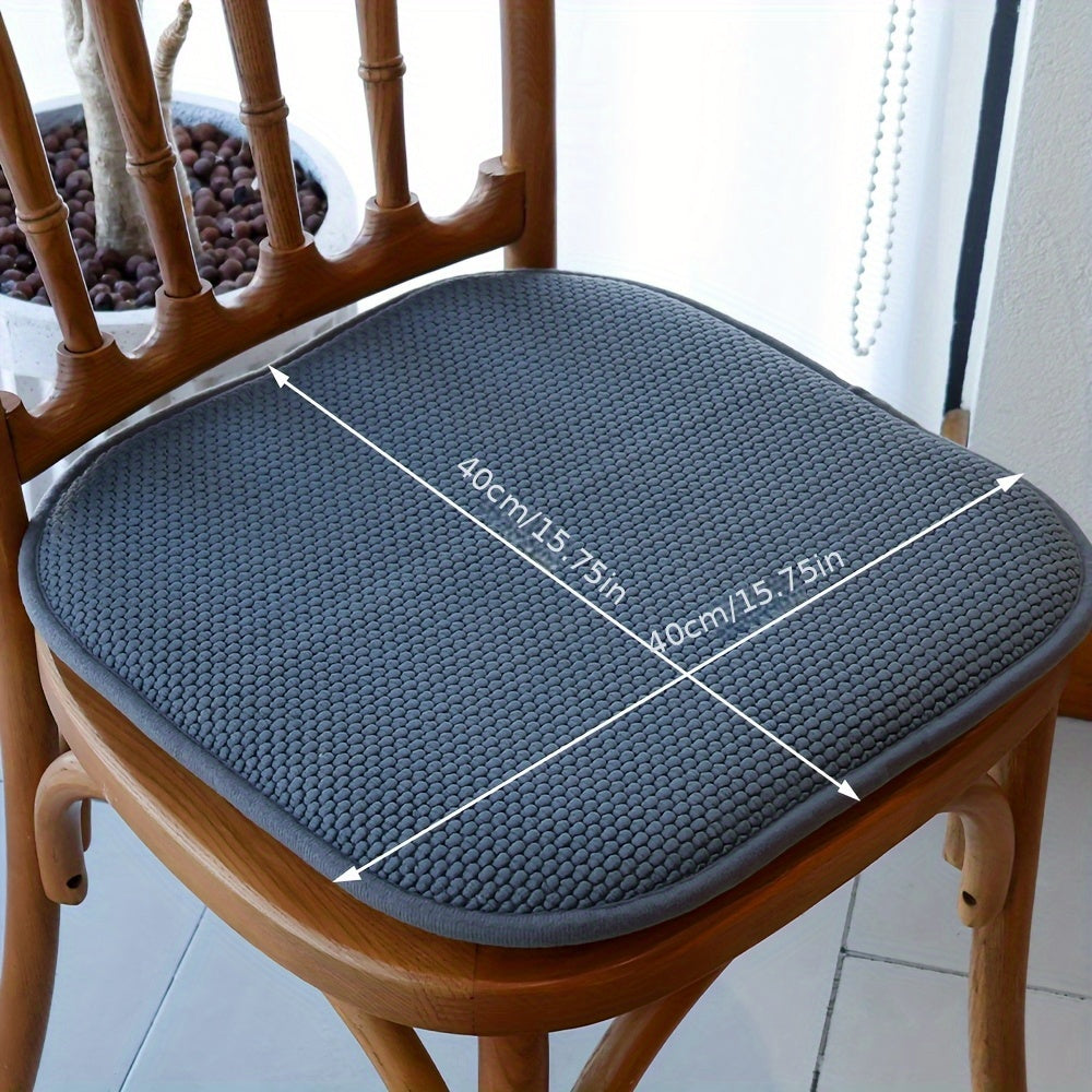 Galette de chaise carrée 40x40 en mousse à mémoire, lot de 2