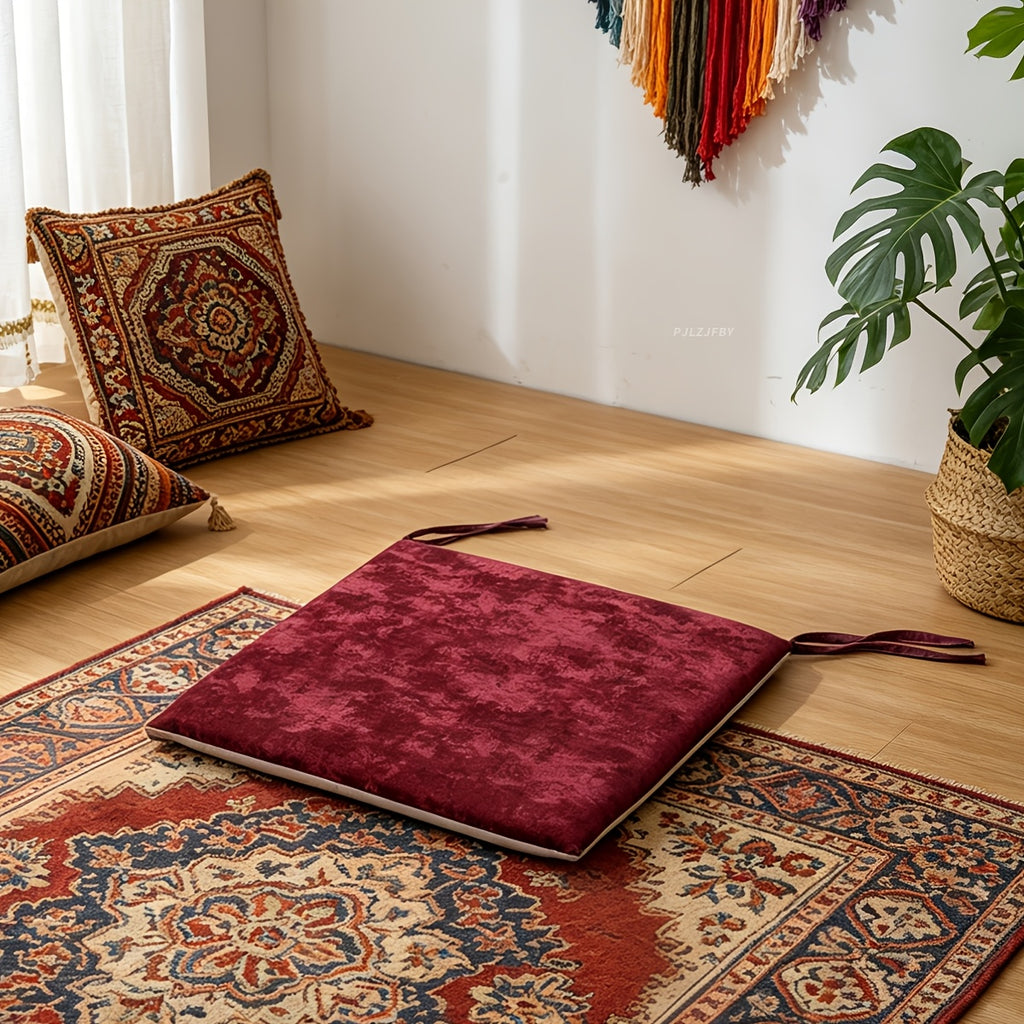 Galette de chaise 45x45 déhoussable, mousse à mémoire, lot de 4