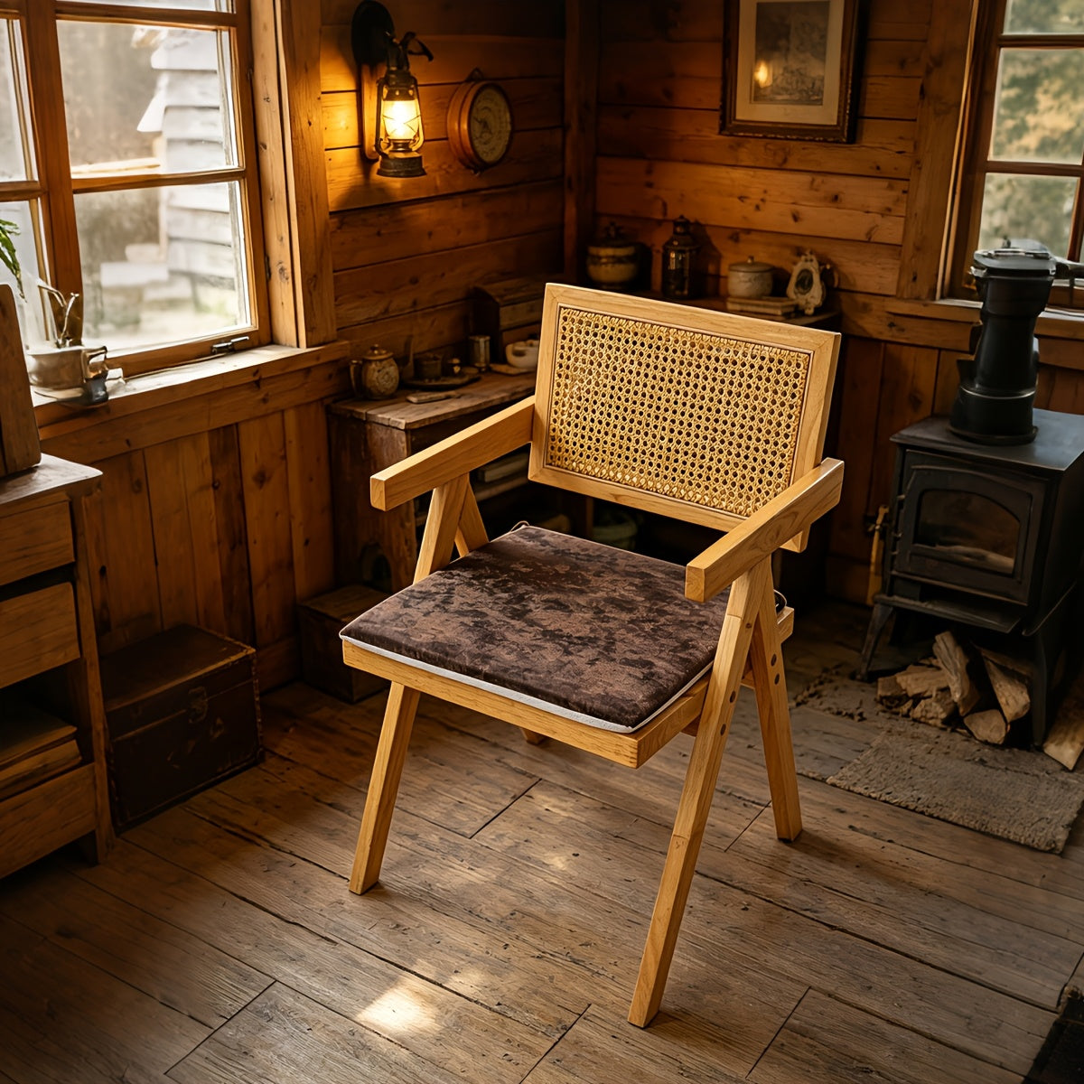 Galette de chaise 45x45 déhoussable, mousse à mémoire, lot de 4