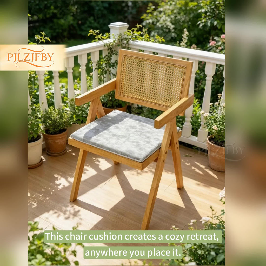 Galette de chaise 45x45 déhoussable, mousse à mémoire, lot de 4