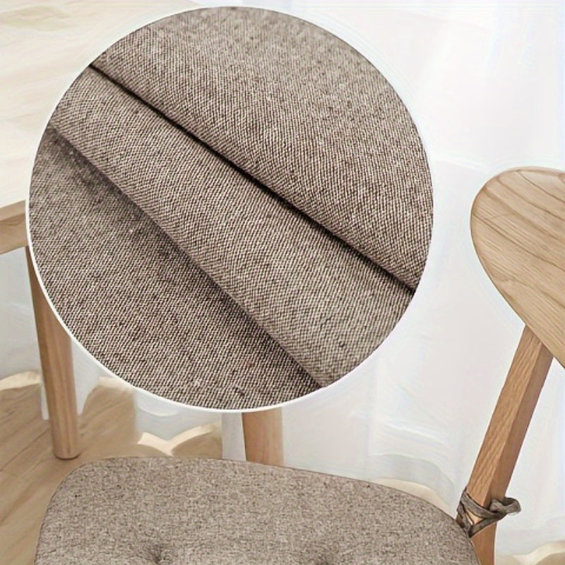 Galette de chaise capitonnée 43x41 cm, quatre unis chinés