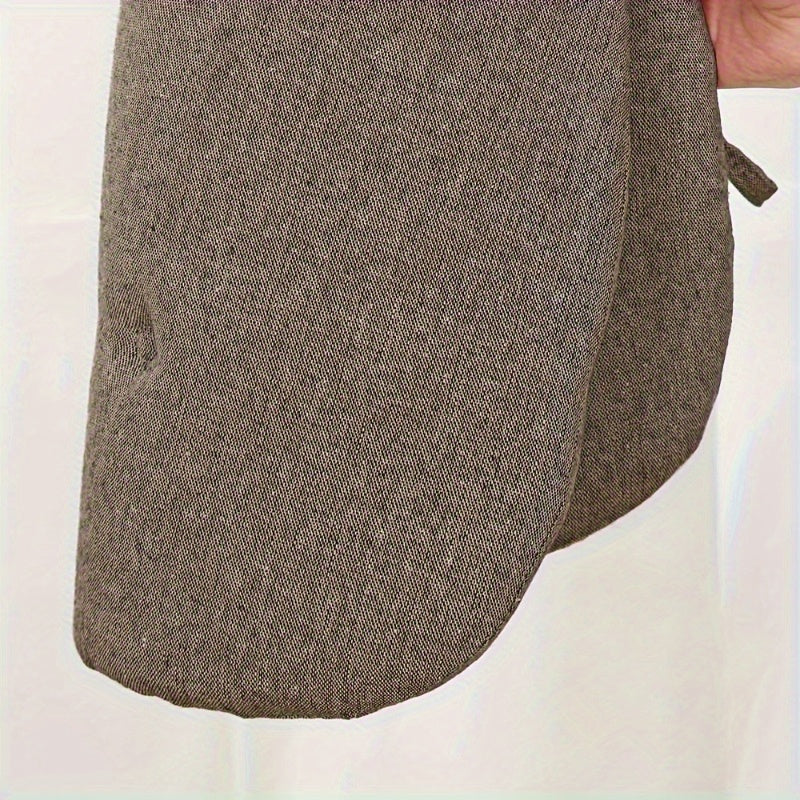 Galette de chaise capitonnée 43x41 cm, quatre unis chinés