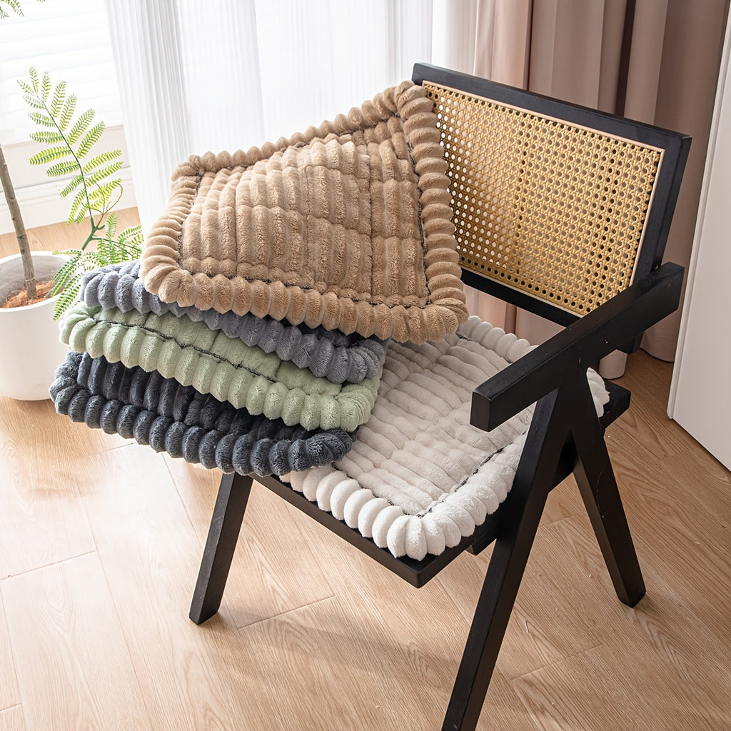 Galette de chaise carrée 45x45 à bordure festonnée, 5 teintes