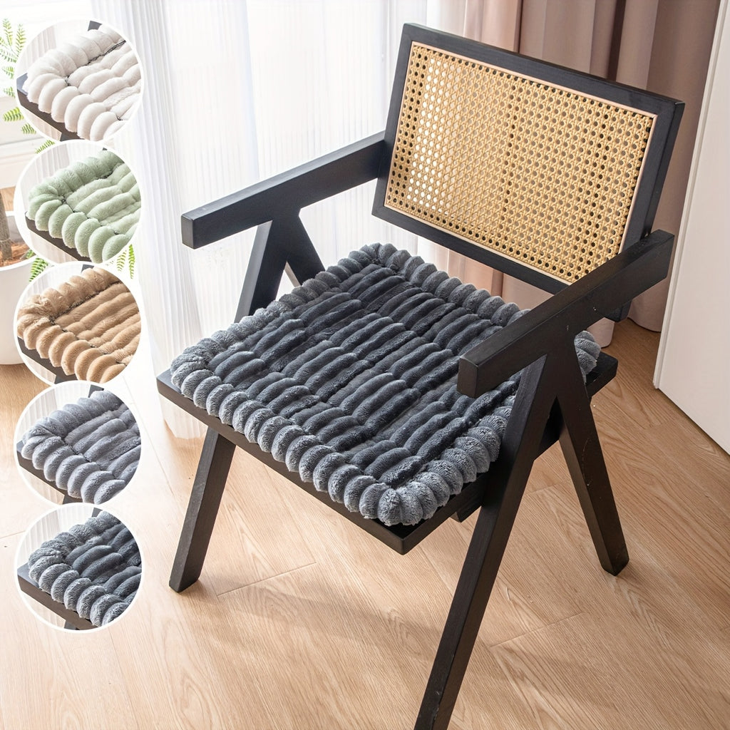 Galette de chaise carrée 45x45 à bordure festonnée, 5 teintes
