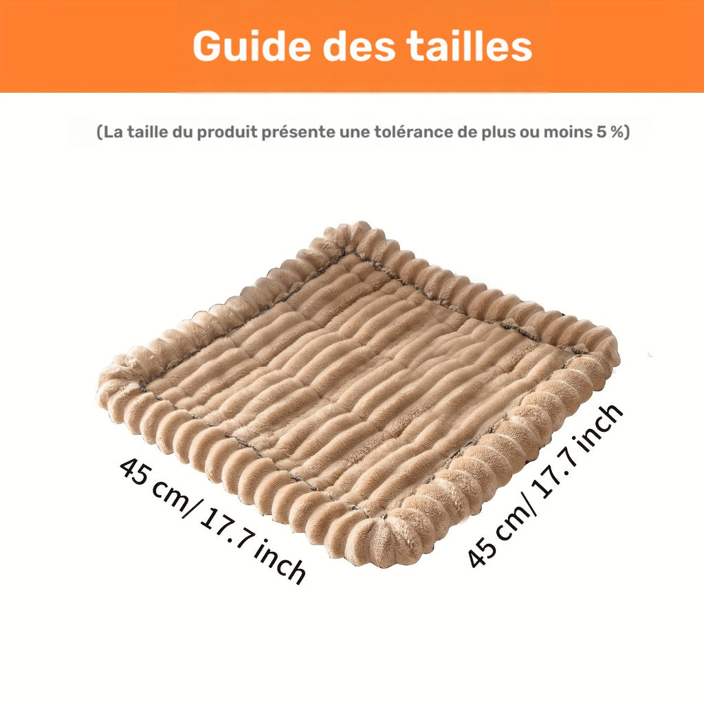 Galette de chaise carrée 45x45 à bordure festonnée, 5 teintes