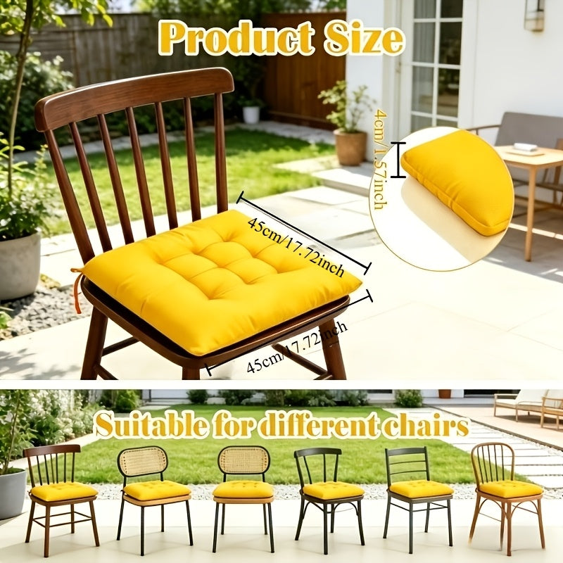 Galette de chaise carrée 45x45 cm, jersey dense, lot de 4
