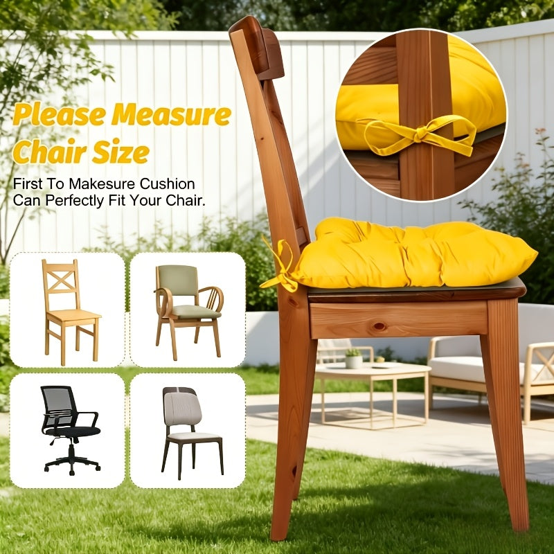 Galette de chaise carrée 45x45 cm, jersey dense, lot de 4