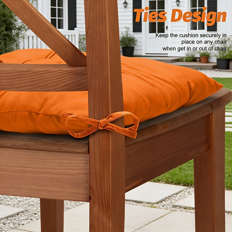 Galette de chaise carrée 45x45 cm, jersey dense, lot de 4