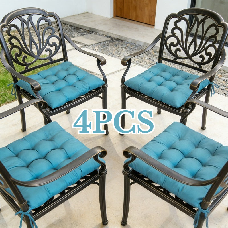 Galette de chaise carrée 45x45 cm, jersey dense, lot de 4