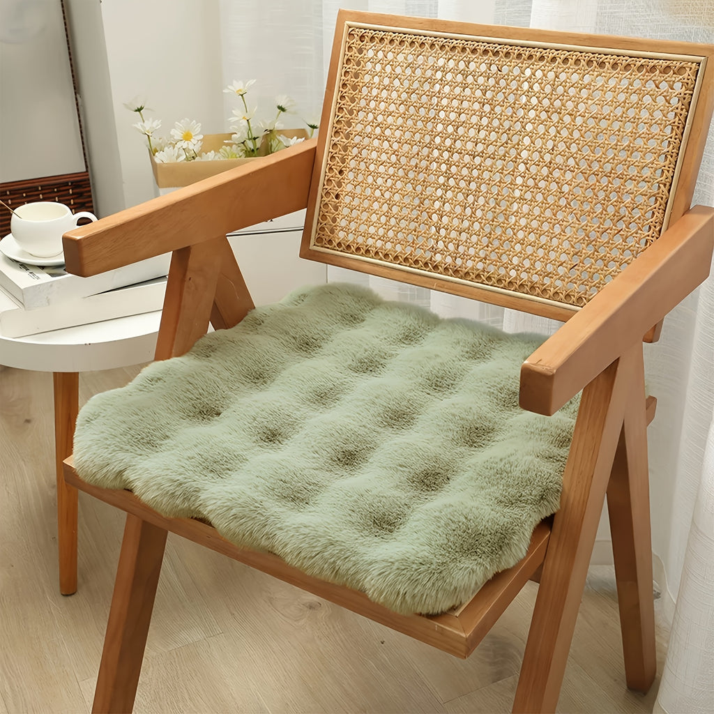 Galette de chaise carrée 50x50 en peluche à relief de bulles