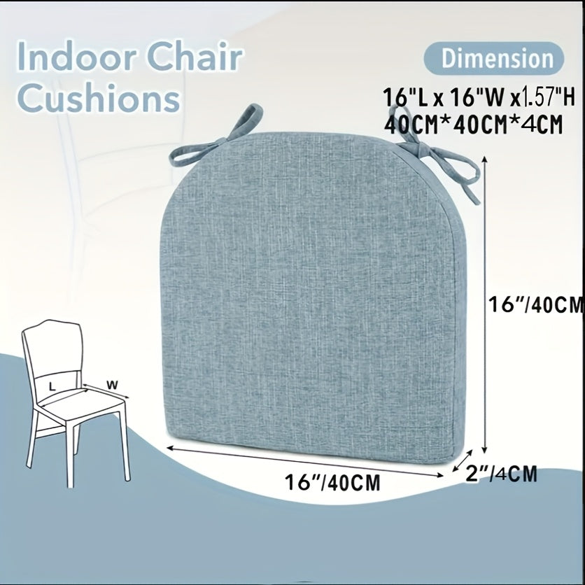 Galette de chaise déhoussable 40 x 40 cm en mousse, lot de 2