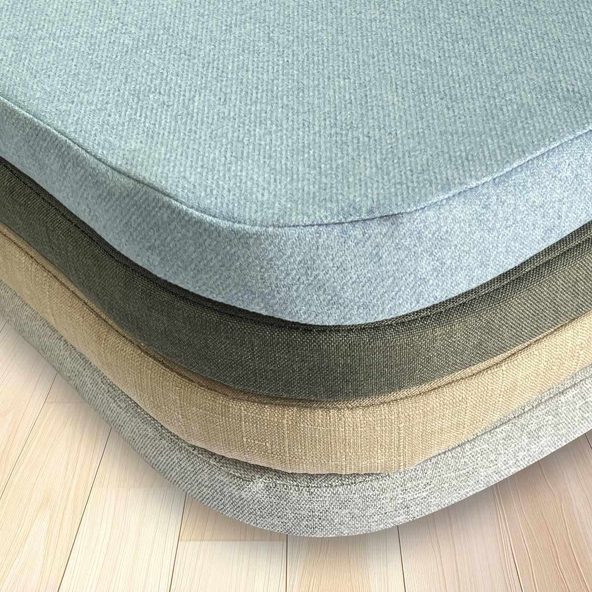 Galette de chaise déhoussable 40 x 40 cm en mousse, lot de 2