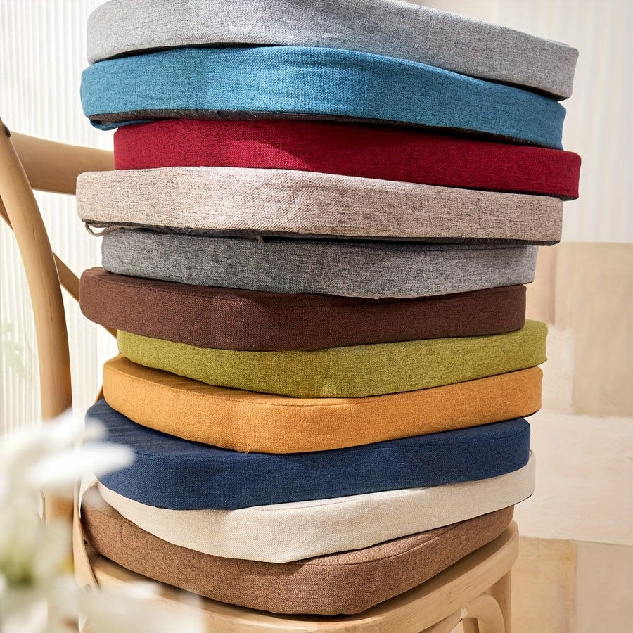 Galette de chaise déhoussable 42x40 en mousse, 12 coloris