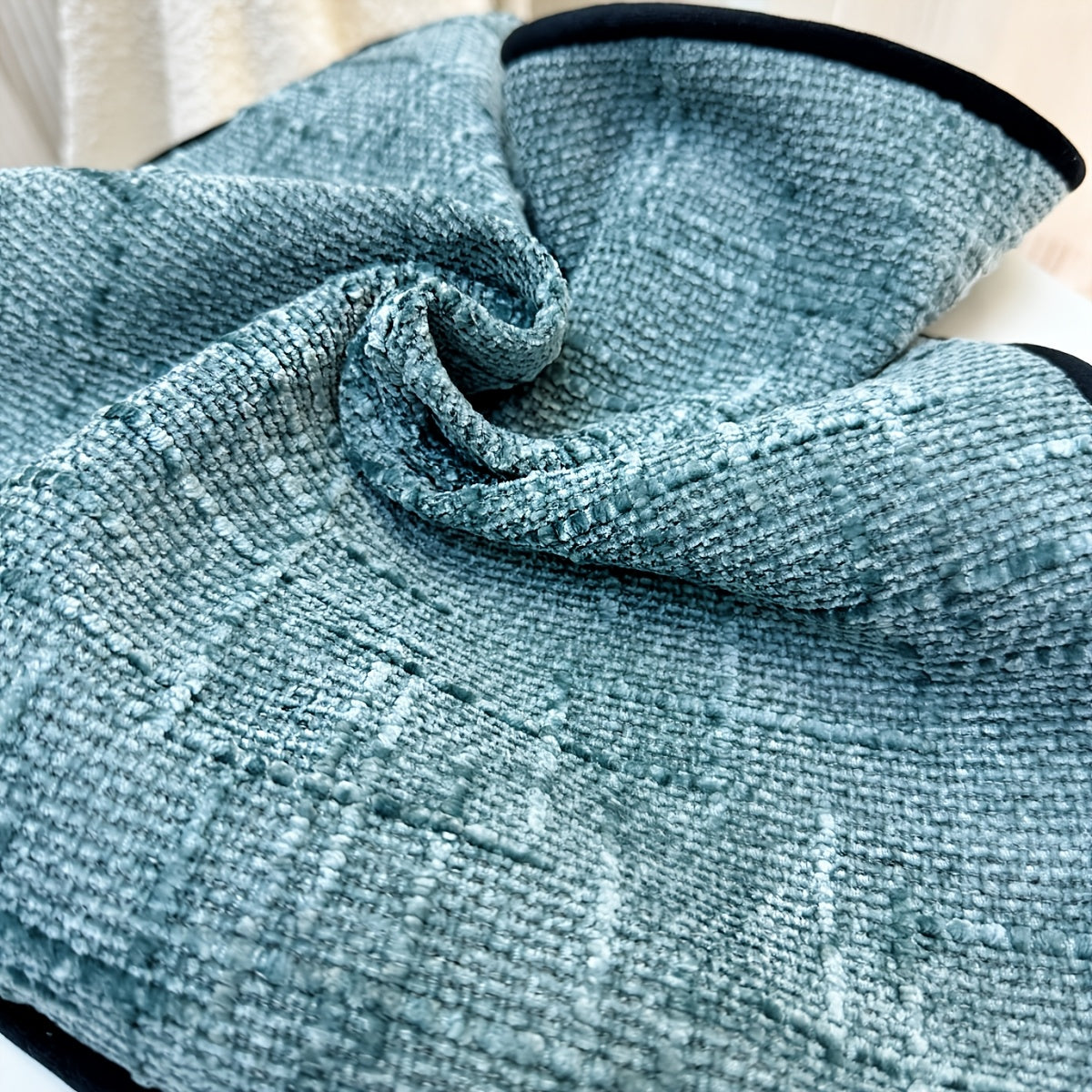 Galette de chaise déhoussable 45 x 43 cm, effet chenille