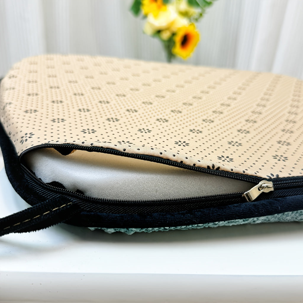 Galette de chaise déhoussable 45 x 43 cm, effet chenille