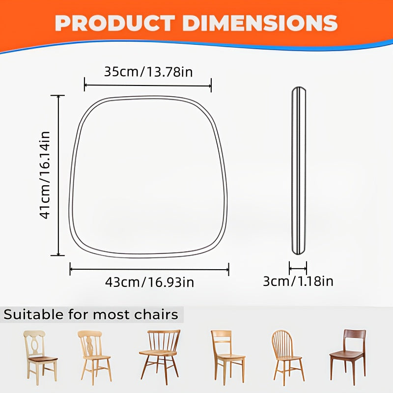 Galette de chaise déhoussable à mémoire de forme, lot de 2