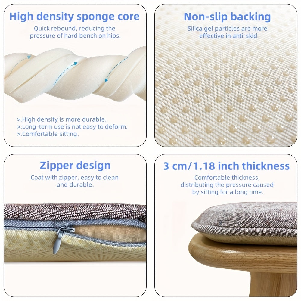 Galette de chaise déhoussable à mémoire de forme, lot de 2