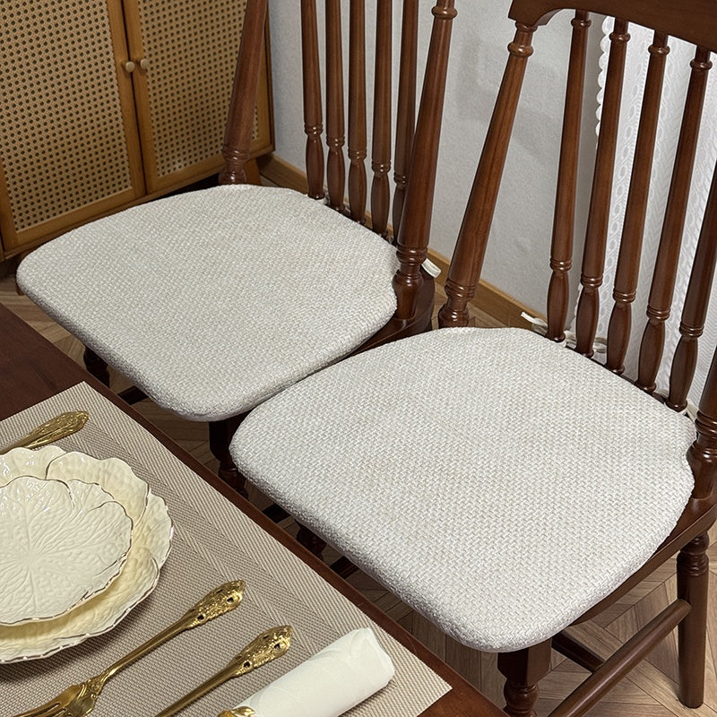 Galette de chaise en D 45 x 43 cm, déhoussable, lot de 2