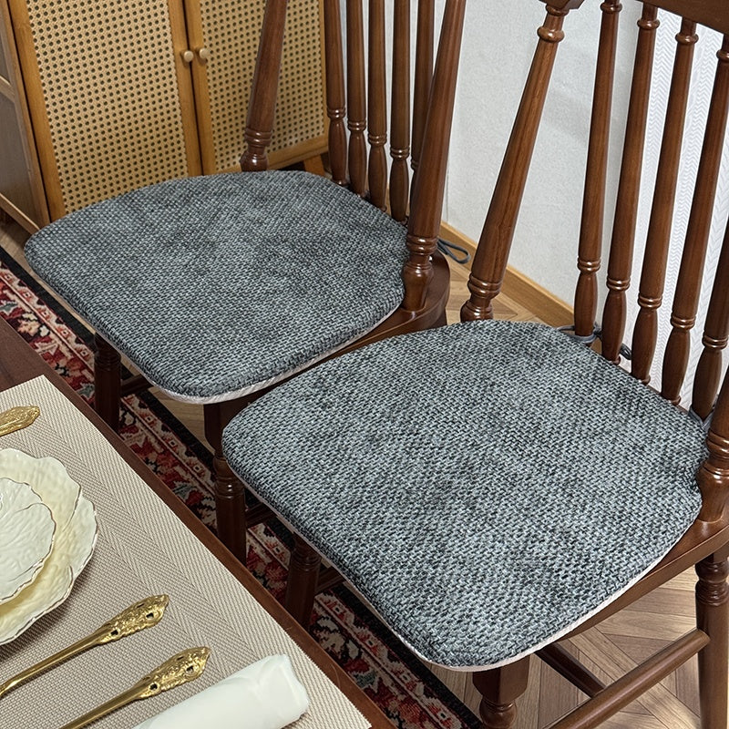 Galette de chaise en D 45 x 43 cm, déhoussable, lot de 2