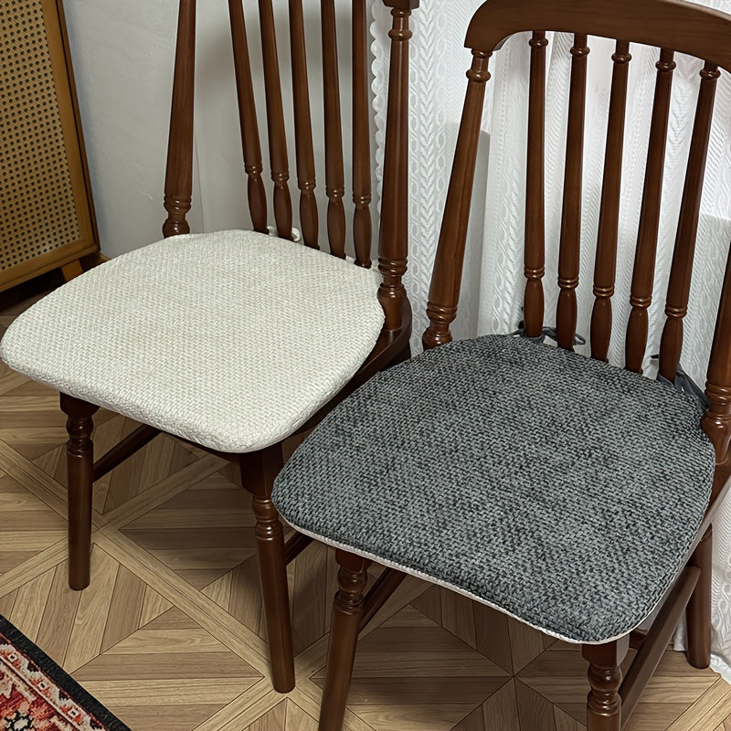 Galette de chaise en D 45 x 43 cm, déhoussable, lot de 2