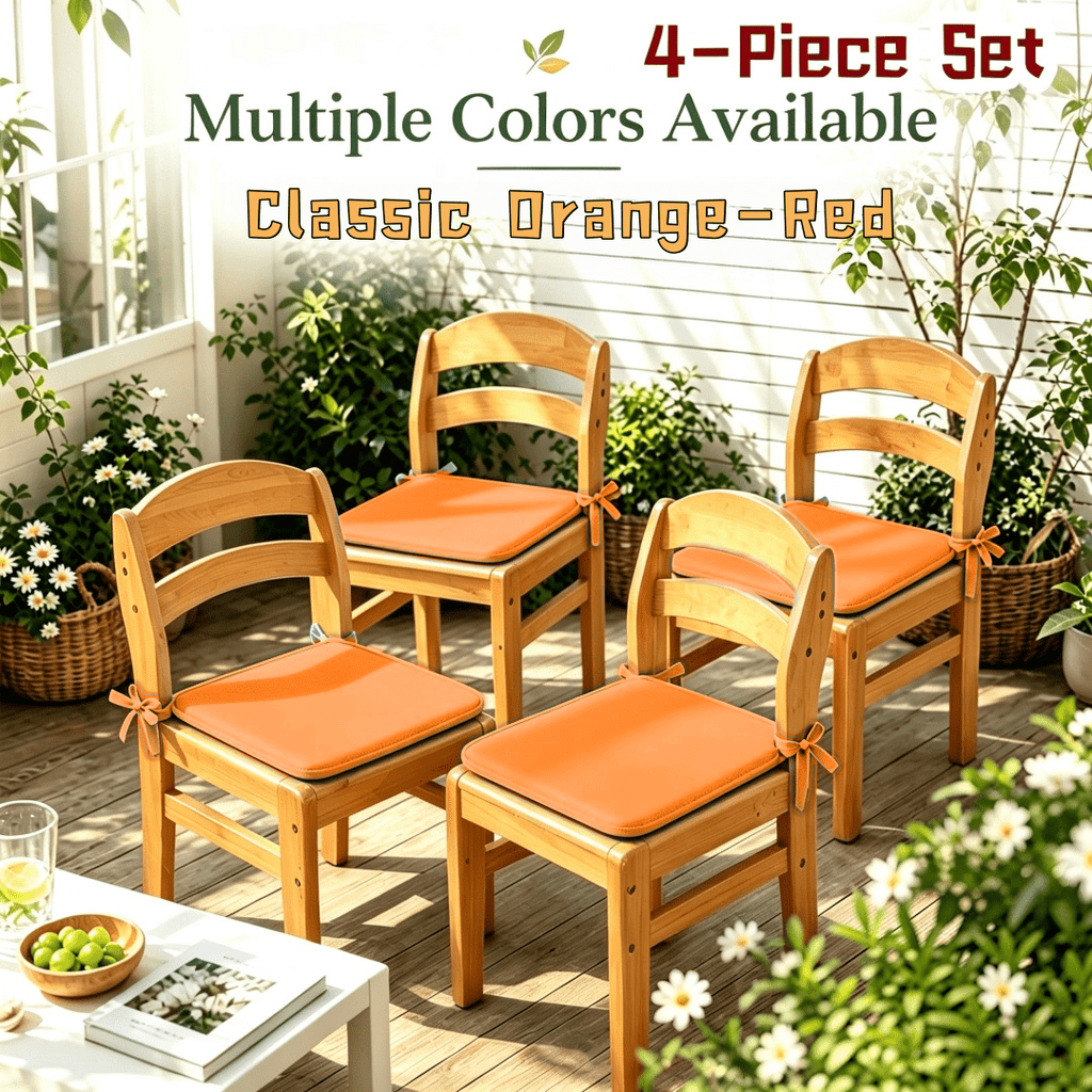 Classique Orange-Rouge- / Ensemble De 4 Pièces