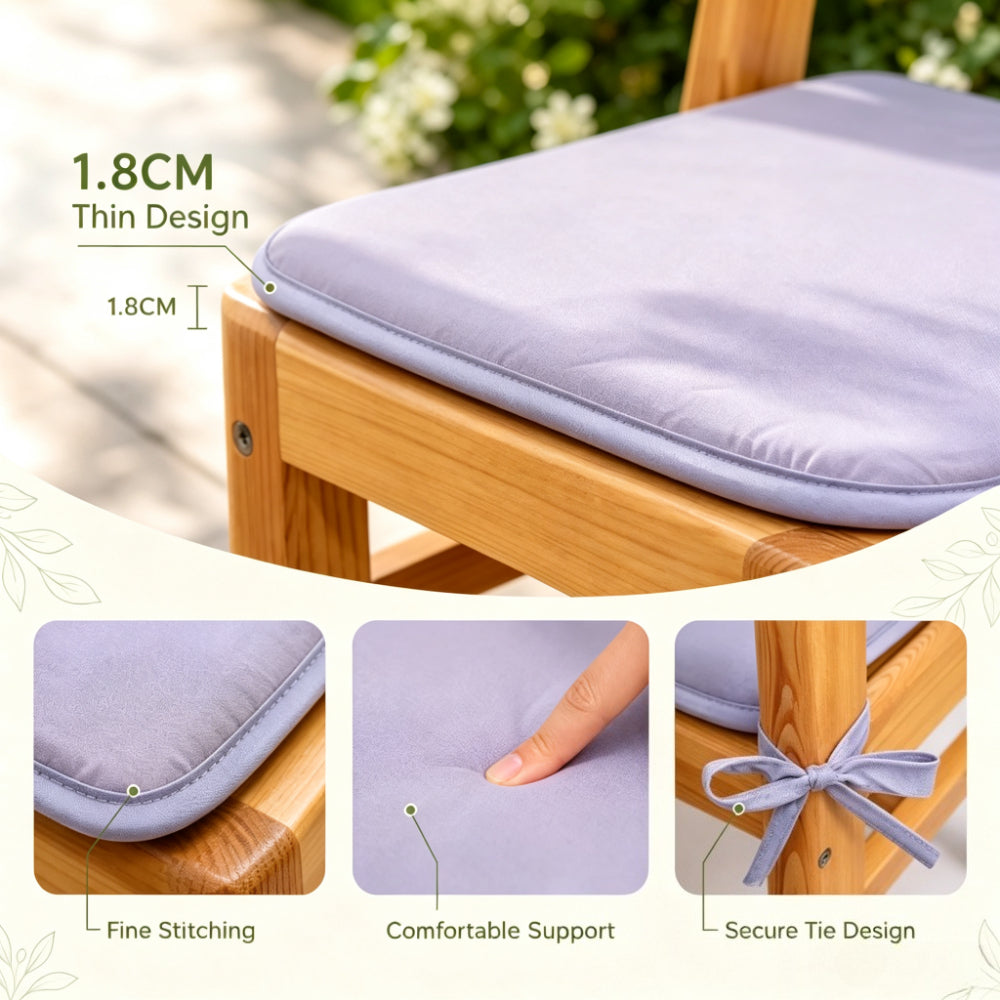 Galette de chaise d'extérieur 39x39, fine de 1,8 cm, lot de 4