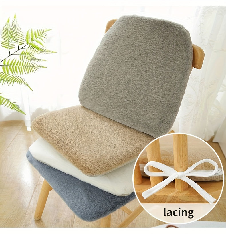Galette de chaise en fausse fourrure douce, lot de 2 pièces