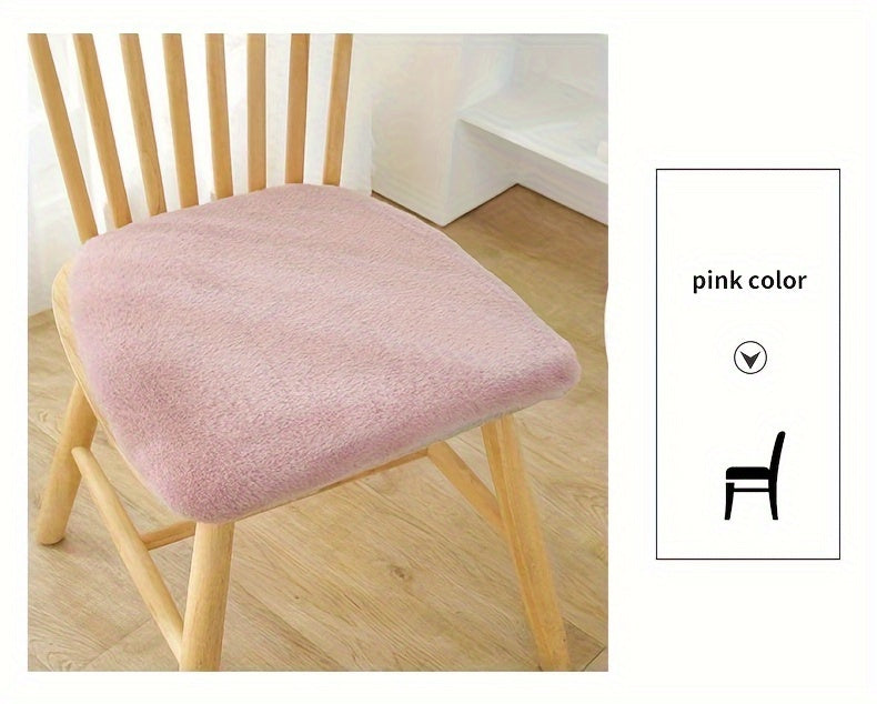 Galette de chaise en fausse fourrure douce, lot de 2 pièces