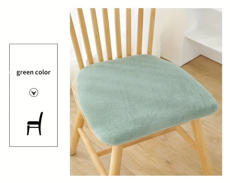 Galette de chaise en fausse fourrure douce, lot de 2 pièces