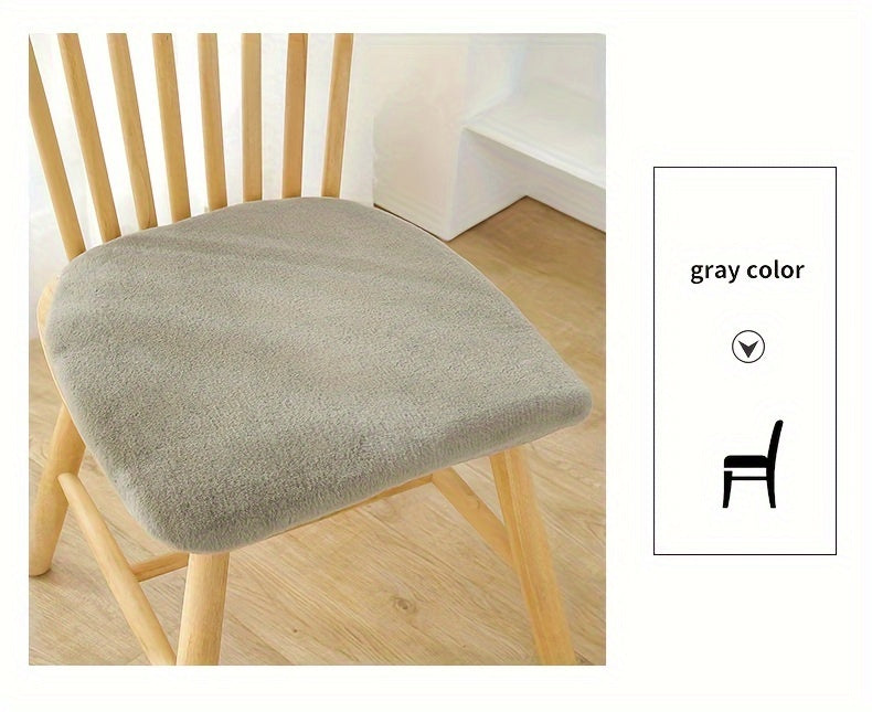 Galette de chaise en fausse fourrure douce, lot de 2 pièces